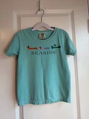 Comfort Colors Kids Seaside Pirate Dogs Cotton Tee Blue Size XS